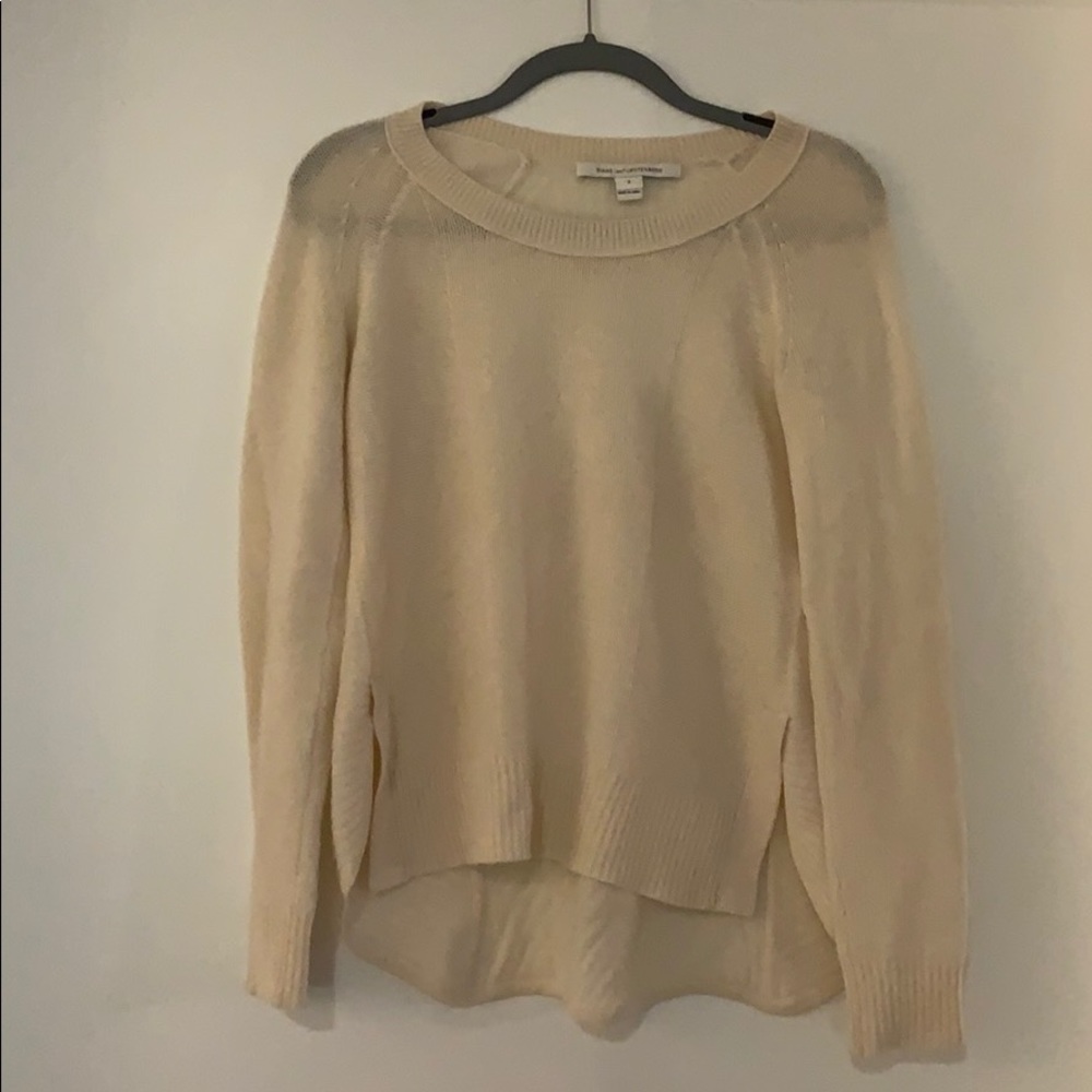 White Diane von Furstenberg sweater